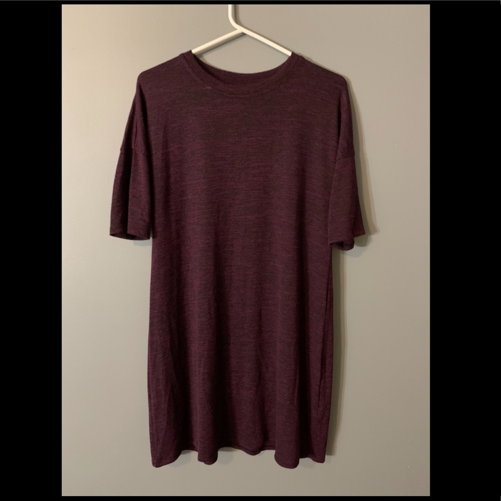 Burgundy T-Shirt Dress